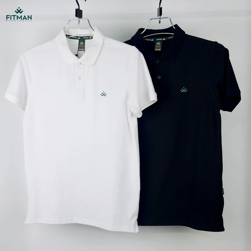 Premium Solid Polo (Carbon Shadow + Arctic Pearl)