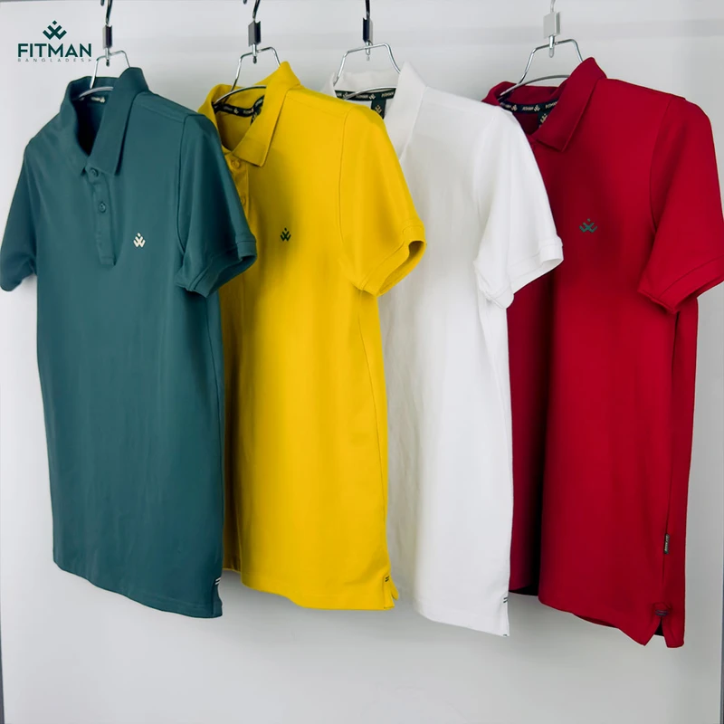 Premium Solid Polo (Royal Merlot + Golden Mustard + Arctic Pearl + Ocean Midnight)