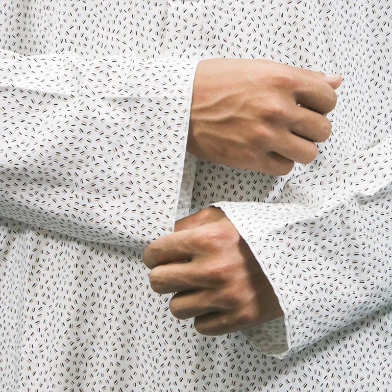 Men’s Premium white all over cotton Panjabi - Image 3