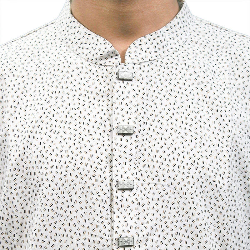 Men’s Premium white all over cotton Panjabi - Image 4