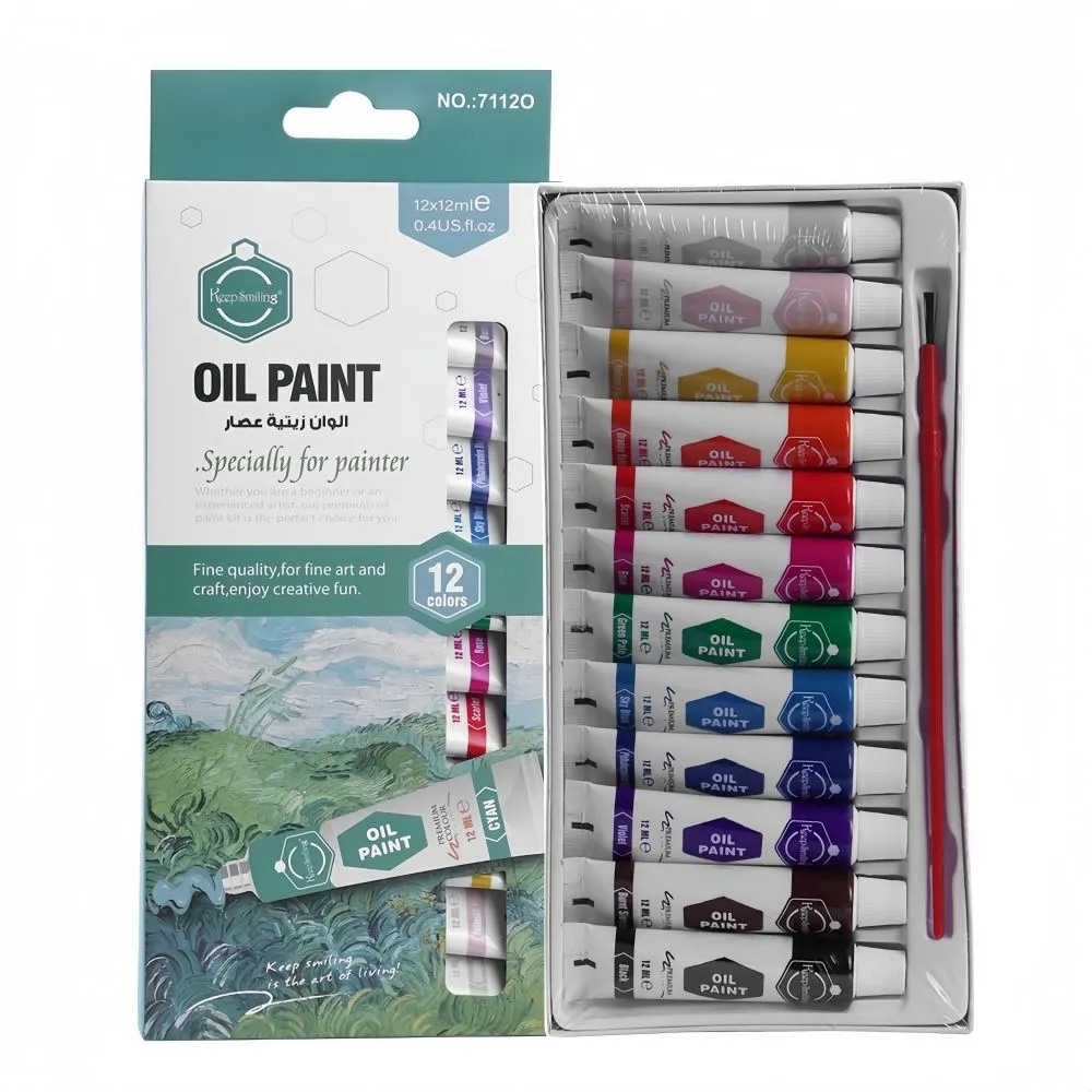 Keep Smiling Oil Color Set (12ml) - 12 Colors