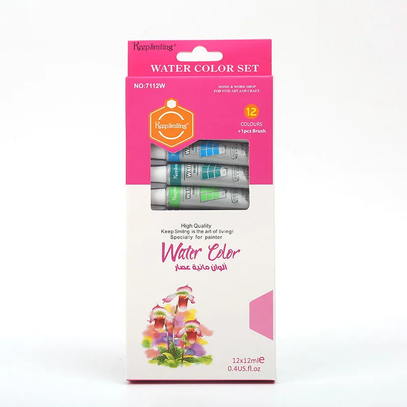 Keep Smiling Water Color Set (12ml) - 12 Colors