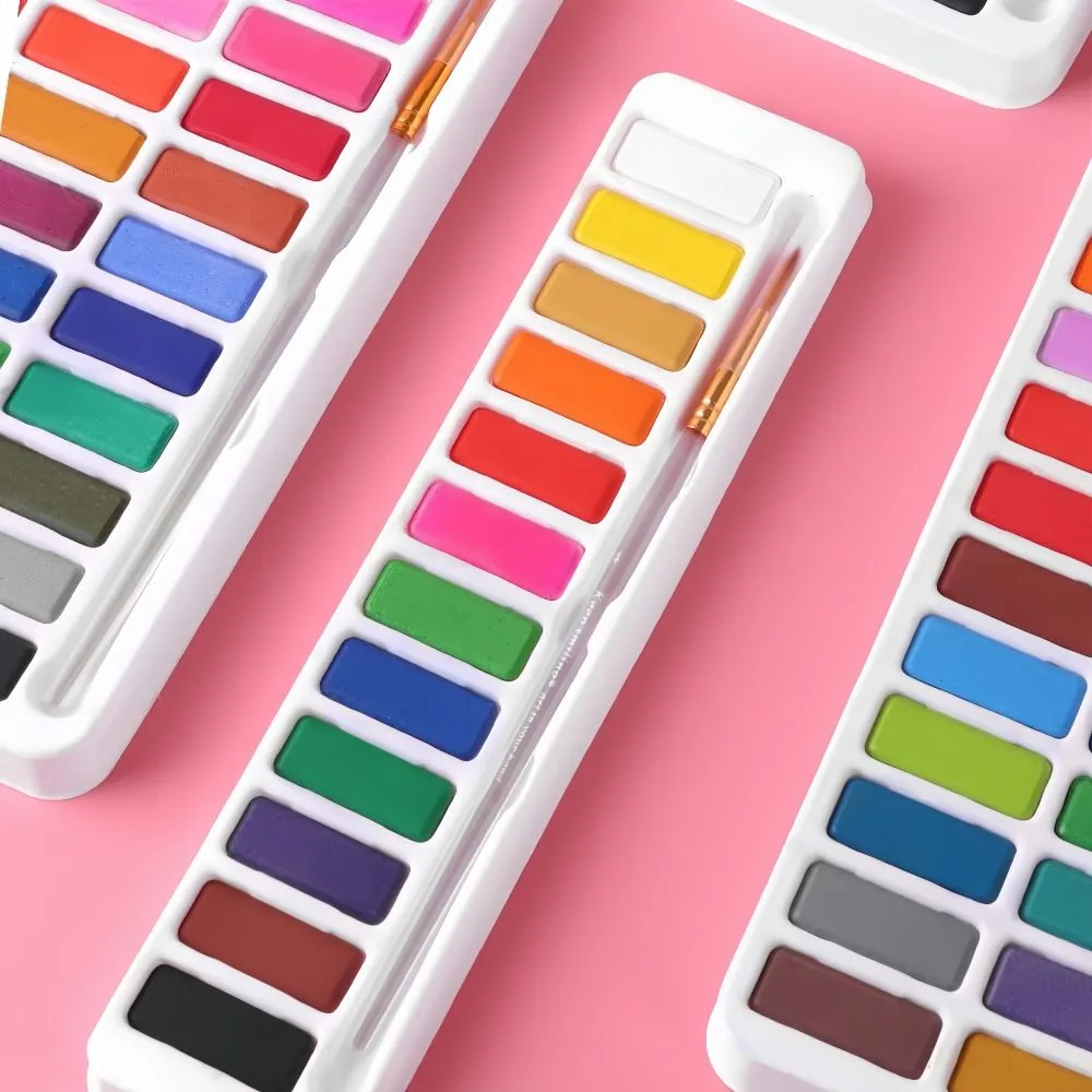 Keep Smiling Watercolors Cake Paint Set 12 Colors