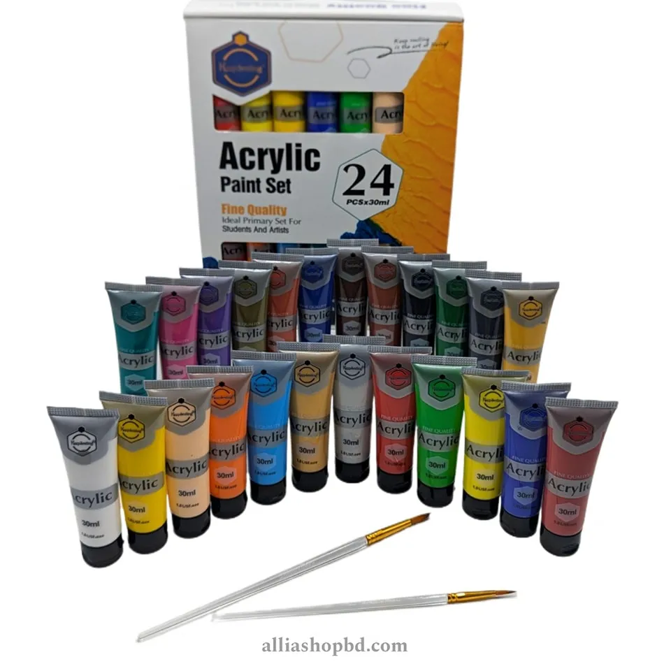 Keep Smiling Acrylic Paint Set (30ml) - 24 Colors