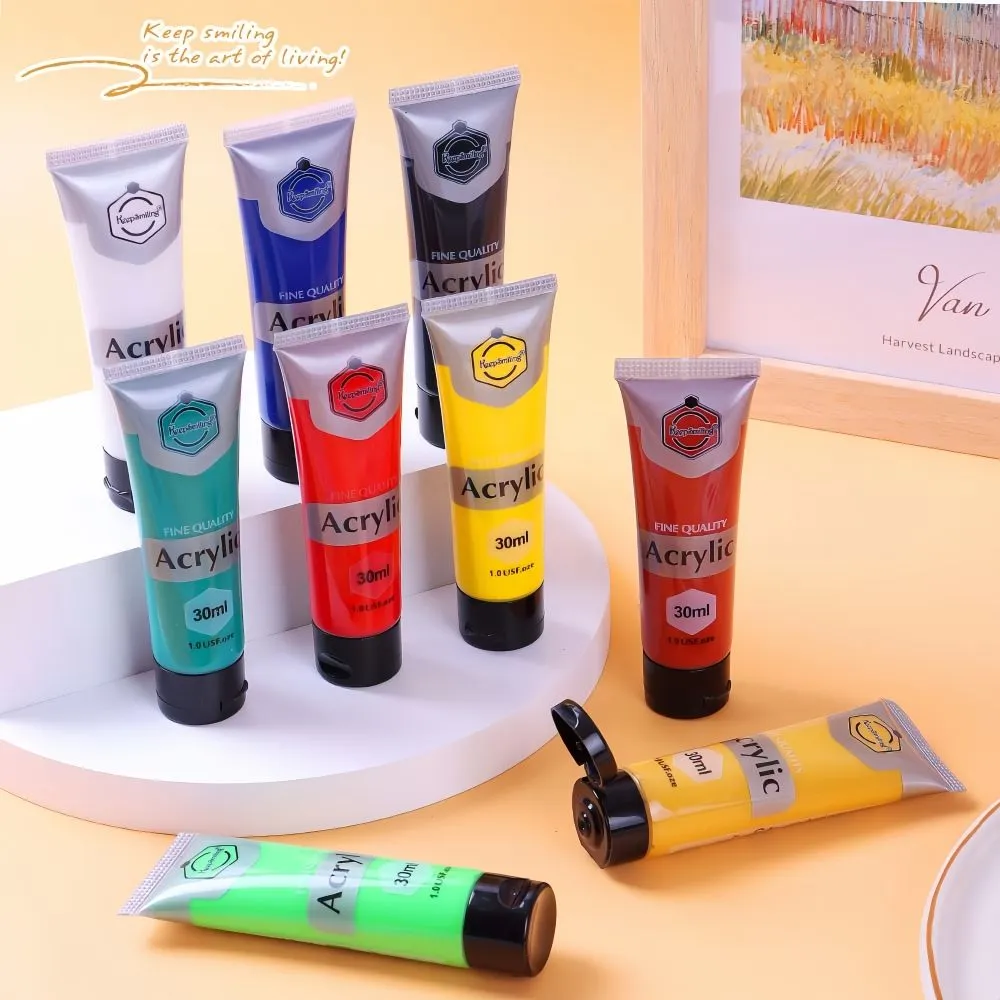Keep Smiling Acrylic Paint Set (30ml) - 6 Colors