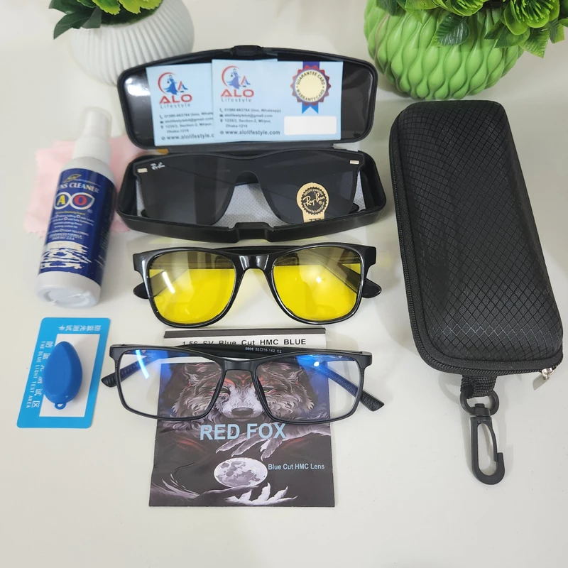 Red Fox A great blue cut sunglass combo pack