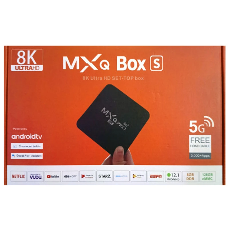Mxq Box S 5G 8k 8GB RAM 128GB Rom Android Tvbox
