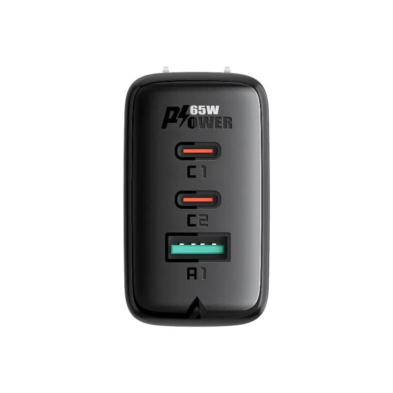 Acefast A15 PD65W (USB-C + USB-C + USB-A) 3-port wall charger set - Image 3