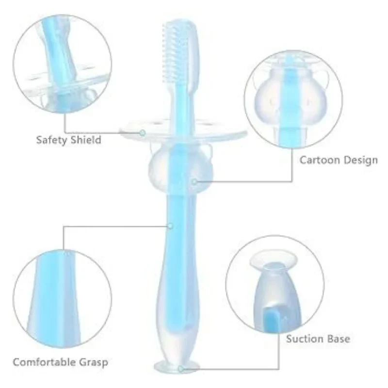Silicone Teether Training Toothbrush - Image 3