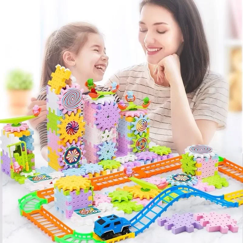 Anti-Dou Paradise – 100 Pcs Electric Gear Building Blocks