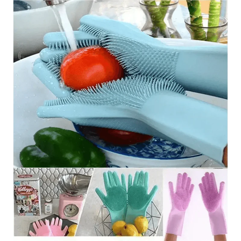 Magic Silicone Hand Gloves ম্যাজিক সিলিকন হ্যান্ড গ্লাভস - Image 3
