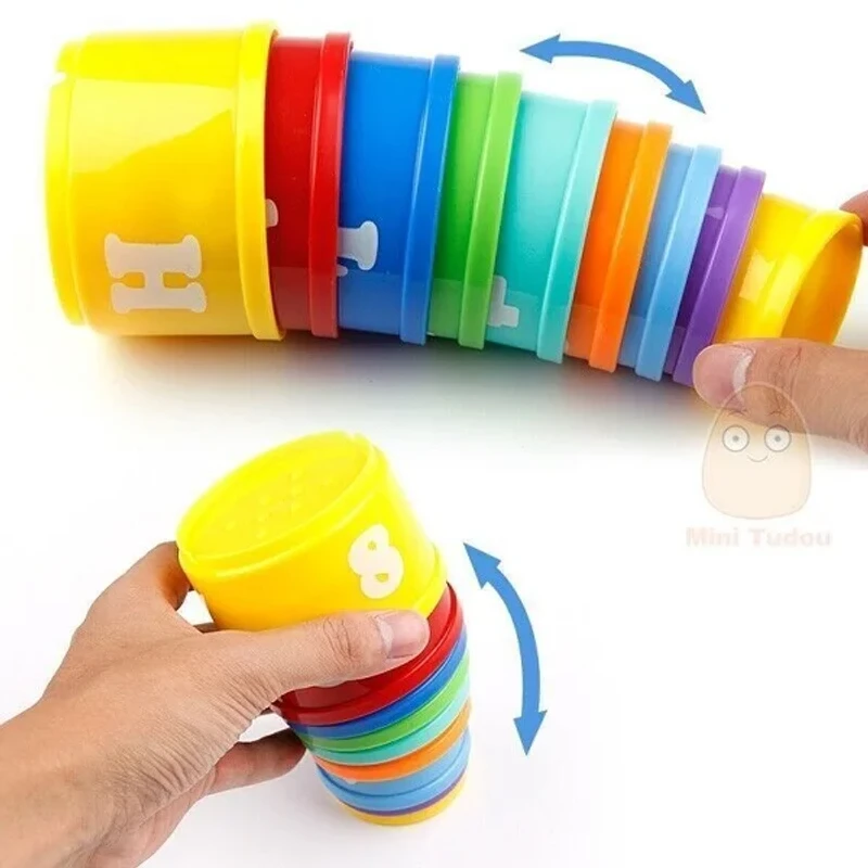 Baby Educational Stacking Cups with Number Letter - Image 4