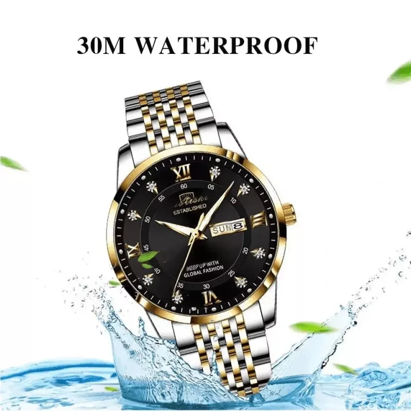POEDAGAR 836 Men Watch Fashion Luxury Stainless Stain Business Quartz Watches