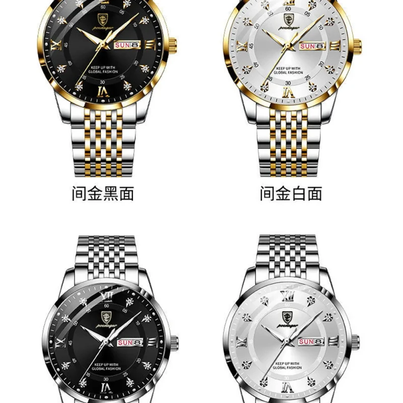 POEDAGAR 836 Men Watch Fashion Luxury Stainless Stain Business Quartz Watches - Image 5