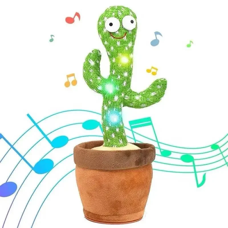 Dancing Cactus Toy – নাচে, গায়, হাসায়! 120টি গান + রেকর্ডিং ফিচার | Swing & Light Musical Fun Toy - Image 7