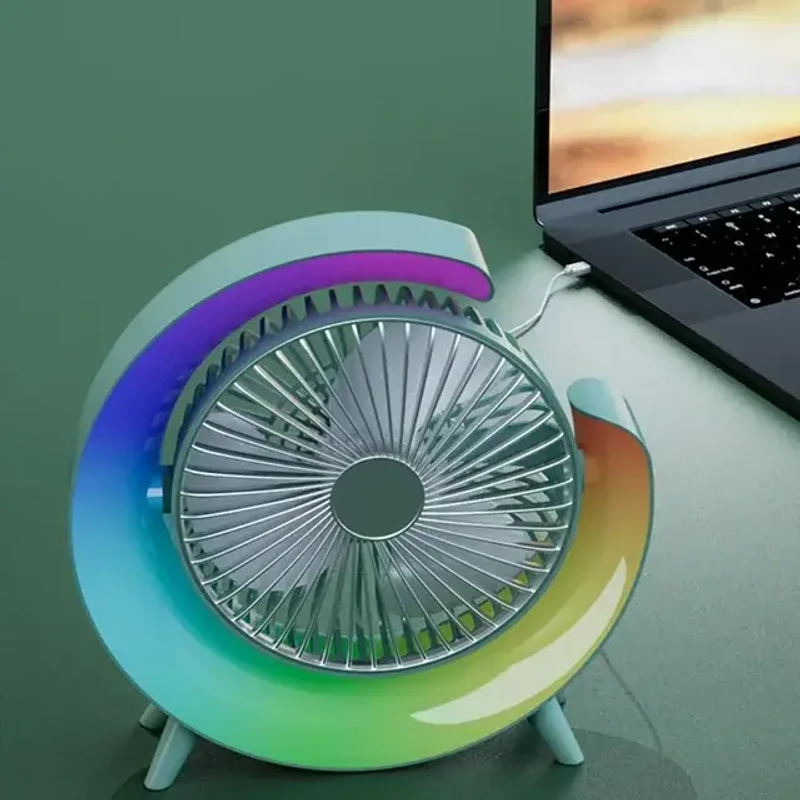 Colourful G63 Desktop Air Conditioner Fan S13-F1192 – USB Rechargeable with RGB LED & Water Mist | কালারফুল G63 ডেস্কটপ এয়ার কন্ডিশনার ফ্যান S13-F1192 – ইউএসবি রিচার্জেবল, আরজিবি এলইডি ও পানির মিস্ট ফিচারসহ - Image 3
