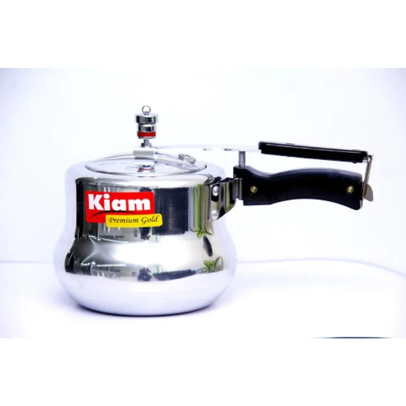 Kiam Premium Gold Pressure Cooker – Durable Aluminum, Safety Lid Lock | কিয়াম প্রিমিয়াম গোল্ড প্রেশার কুকার – উন্নতমানের অ্যালুমিনিয়াম, নিরাপদ লিড লক - Image 4