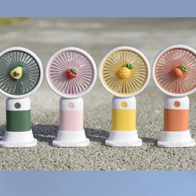 Cute Fruit Mini Hand Fan With Phone Holder, Summer Outdoor Cooler, USB Rechargeable Portable Handheld Fan for Student Pocket - Image 4