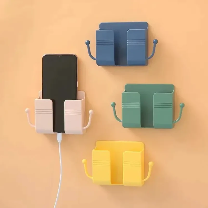 Wall Mounted Mobile Holder – চার্জিংয়ের সময় আর ফোন ফ্লোরে না! | Cable Hook + Storage + Charging Stand in One
