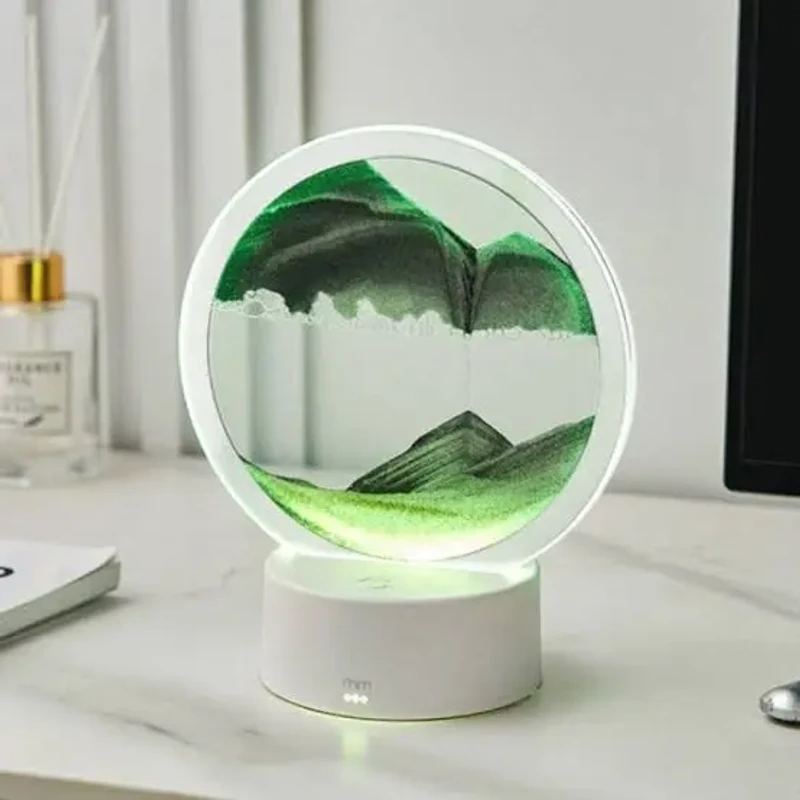 ৩৬০° ঘূর্ণায়মান LED Hour Glass Lamp