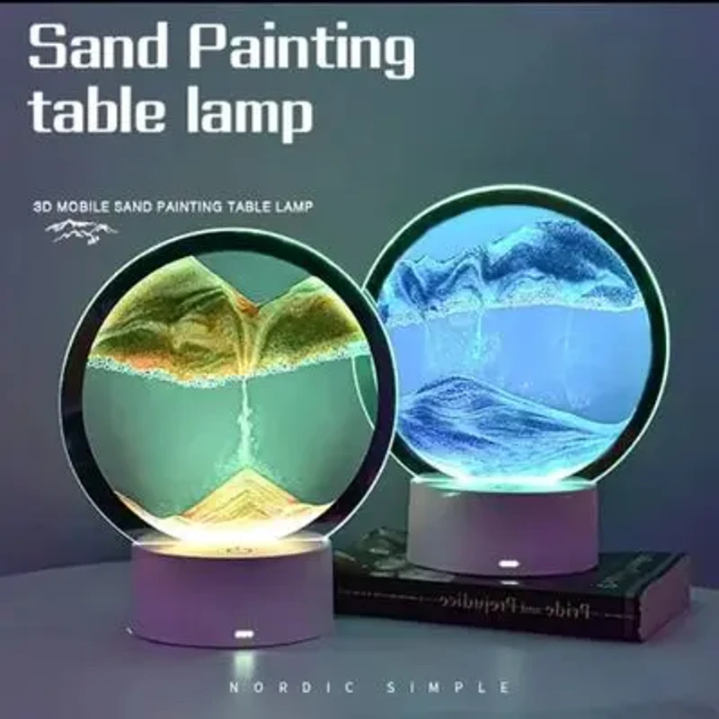 ৩৬০° ঘূর্ণায়মান LED Hour Glass Lamp - Image 5