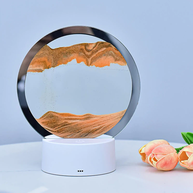 ৩৬০° ঘূর্ণায়মান LED Hour Glass Lamp - Image 9