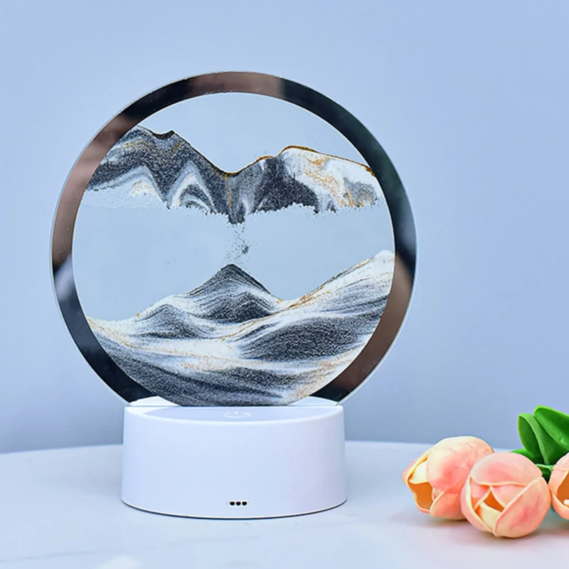 ৩৬০° ঘূর্ণায়মান LED Hour Glass Lamp - Image 10
