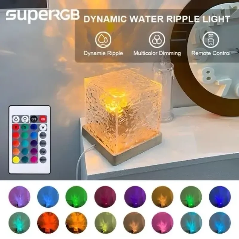 Water Ripple Night Light – ওয়াটার ইফেক্টে ঝিরঝিরে আলো! | Sunset Mood Projector with Remote Control - Image 8