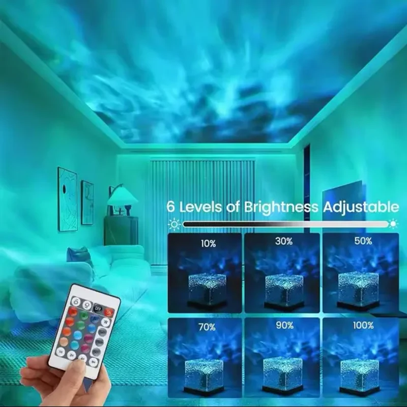 Water Ripple Night Light – ওয়াটার ইফেক্টে ঝিরঝিরে আলো! | Sunset Mood Projector with Remote Control - Image 9