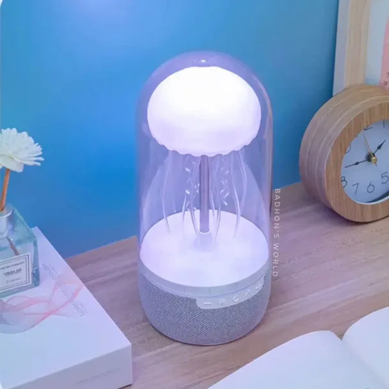 Jellyfish Lamp with Bluetooth Speaker – 7 Color Mood Night Light | Dancing Aquarium Lamp | Rechargeable Desk Decor