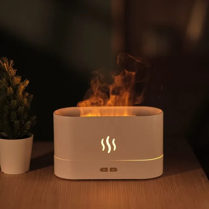 DQ701 Flame Effect Humidifier – সুগন্ধে ভরা শান্তি ও আগুনের আলোতে রিল্যাক্স মুড! | Aromatherapy Diffuser with Night Light - Image 3