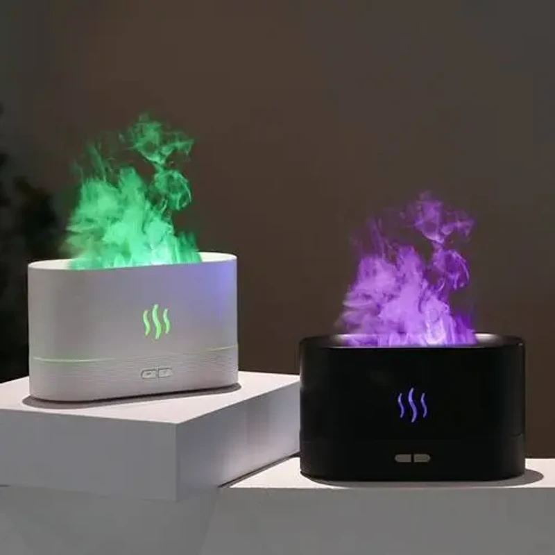 DQ701 Flame Effect Humidifier – সুগন্ধে ভরা শান্তি ও আগুনের আলোতে রিল্যাক্স মুড! | Aromatherapy Diffuser with Night Light - Image 5