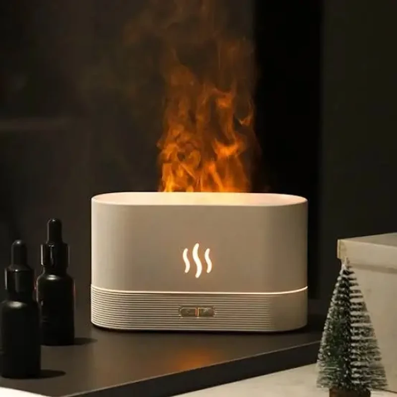 DQ701 Flame Effect Humidifier – সুগন্ধে ভরা শান্তি ও আগুনের আলোতে রিল্যাক্স মুড! | Aromatherapy Diffuser with Night Light - Image 6