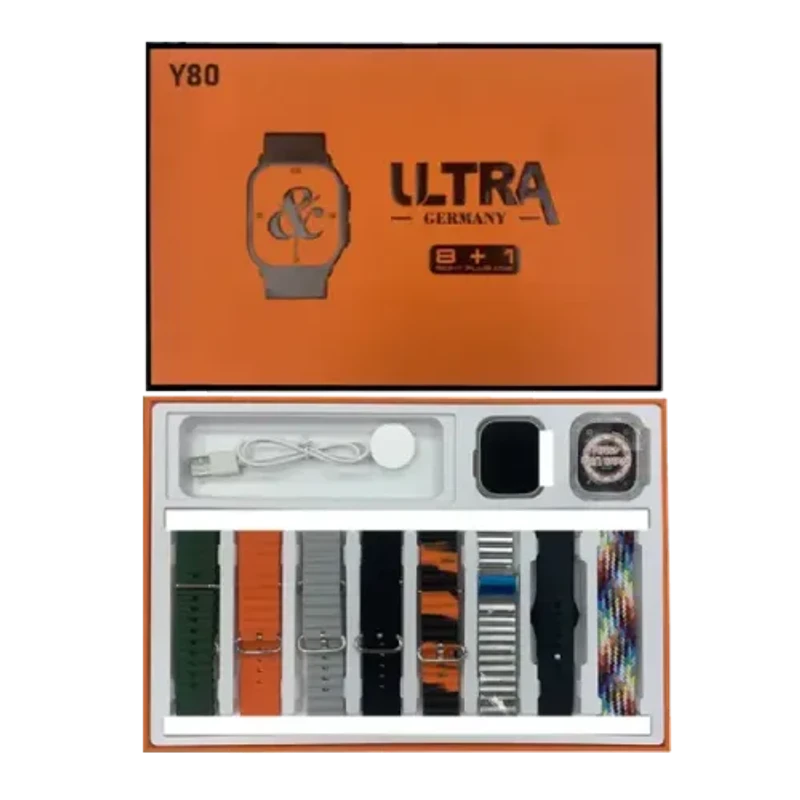 Y80 Ultra Smartwatch With 8 Stylish Straps – Fitness Tracker, HD Display, Health Monitoring - Image 4