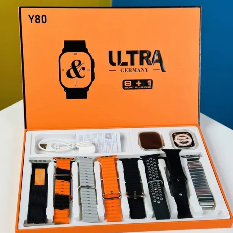 Y80 Ultra Smartwatch With 8 Stylish Straps – Fitness Tracker, HD Display, Health Monitoring - Image 6