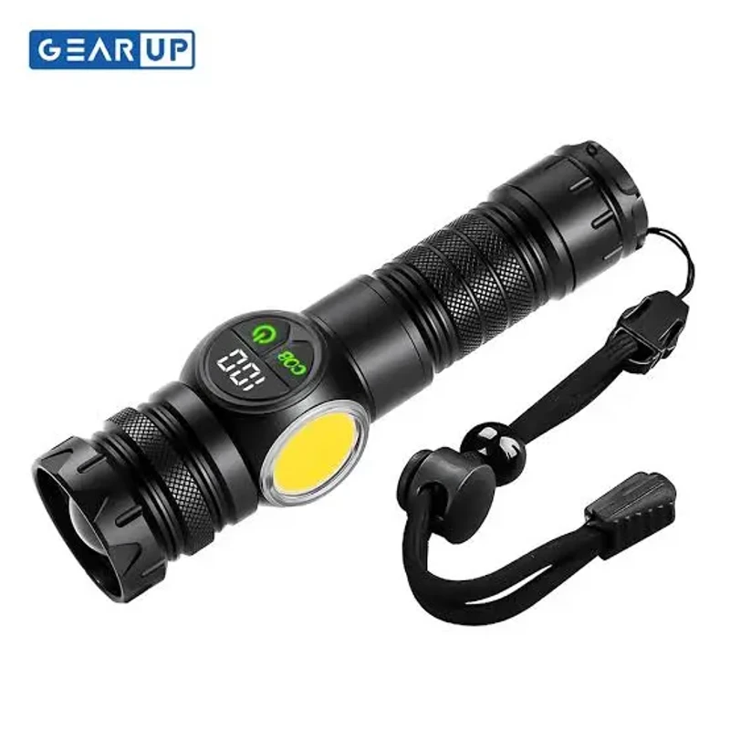 K60 Rechargeable Outdoor Flashlight – 10W COB + LED | 800 Lumens | Telescopic Zoom Torch | Magnetic Base | Type-C Charging - Image 7