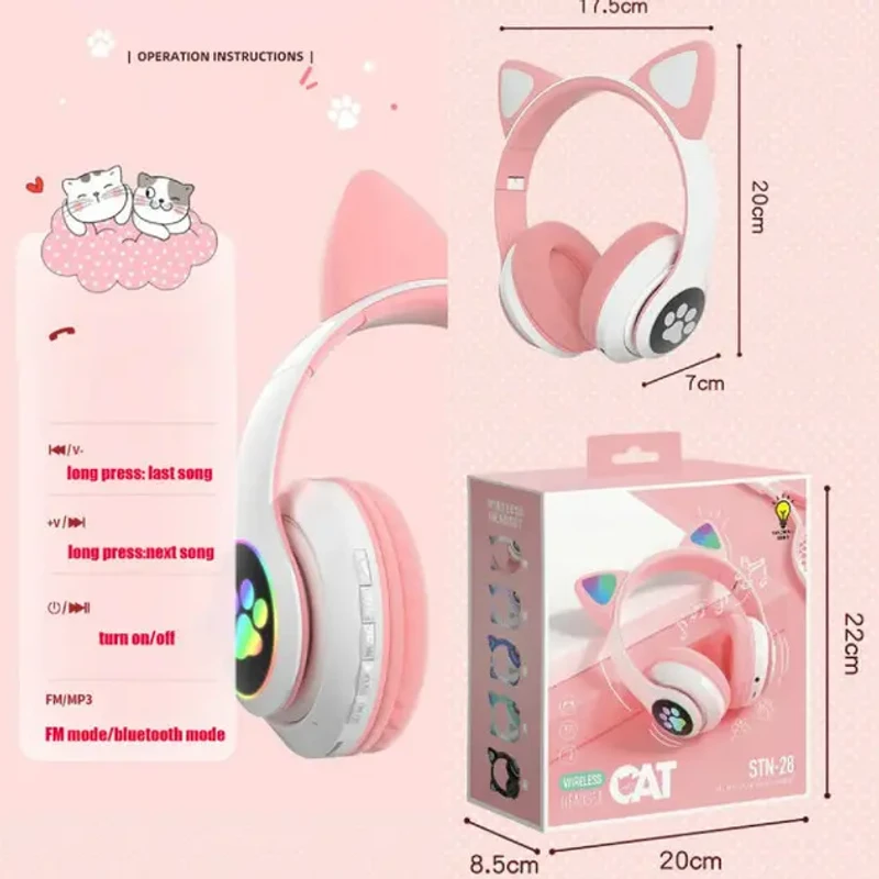 Cat Ear Headset Premium – কিউটনেস, কমফোর্ট আর হাই সাউন্ড সব একসাথে! | Stylish LED Gaming & Music Headphone - Image 5