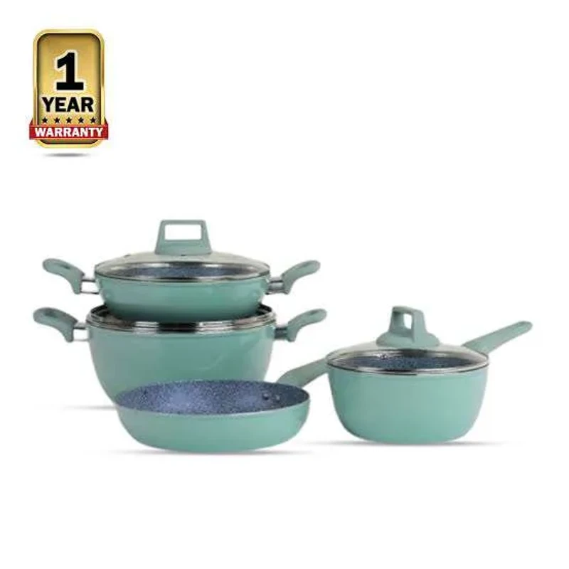 Kiam Induction Non-Stick Ceramic Granite Chromatic 7pcs Cookware Set – German Technology | কিয়াম ইনডাকশন নন-স্টিক সিরামিক গ্রানাইট ক্রোমাটিক ৭-পিস কুকওয়্যার সেট – জার্মান টেকনোলজিতে তৈরি - Image 10