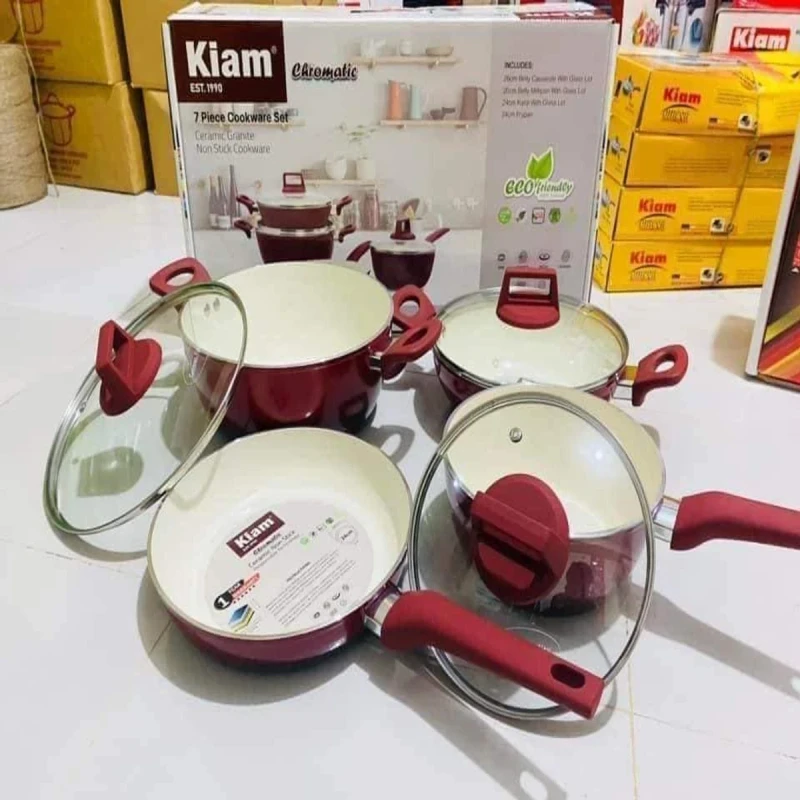 Kiam Induction Non-Stick Ceramic Granite Chromatic 7pcs Cookware Set – German Technology | কিয়াম ইনডাকশন নন-স্টিক সিরামিক গ্রানাইট ক্রোমাটিক ৭-পিস কুকওয়্যার সেট – জার্মান টেকনোলজিতে তৈরি - Image 11