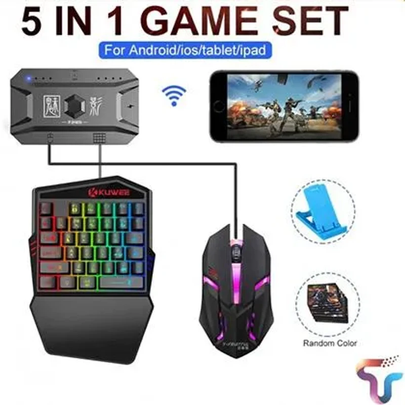 MK500 – 5 in 1 Gaming Combo Set | গেমারদের জন্য ফুল সেটআপ – কিবোর্ড, মাউস, হেডসেট, মাউসপ্যাড ও LED লাইট!