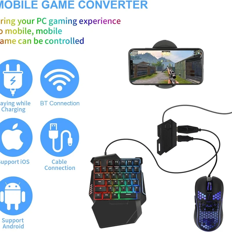 MK500 – 5 in 1 Gaming Combo Set | গেমারদের জন্য ফুল সেটআপ – কিবোর্ড, মাউস, হেডসেট, মাউসপ্যাড ও LED লাইট! - Image 6