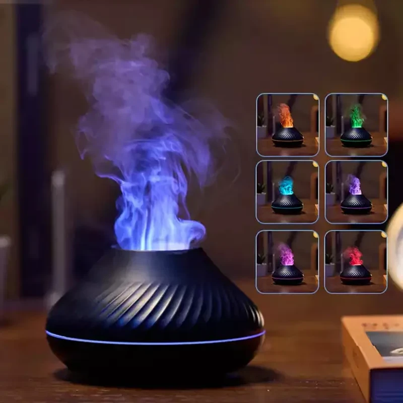 DQ705 Flame Aroma Humidifier – ফ্লেম লুকের সঙ্গে অ্যারোমা ও হিউমিডিটি একসাথে! | Elegant Mist Diffuser with Fire Effect