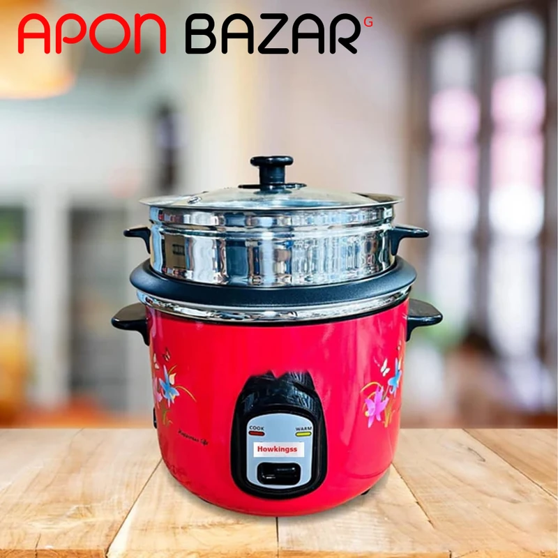 Howkings 2.8L Automatic Rice Cooker – ডাবল পট, দ্রুত ও সুস্বাদু রান্নার নিশ্চয়তা!