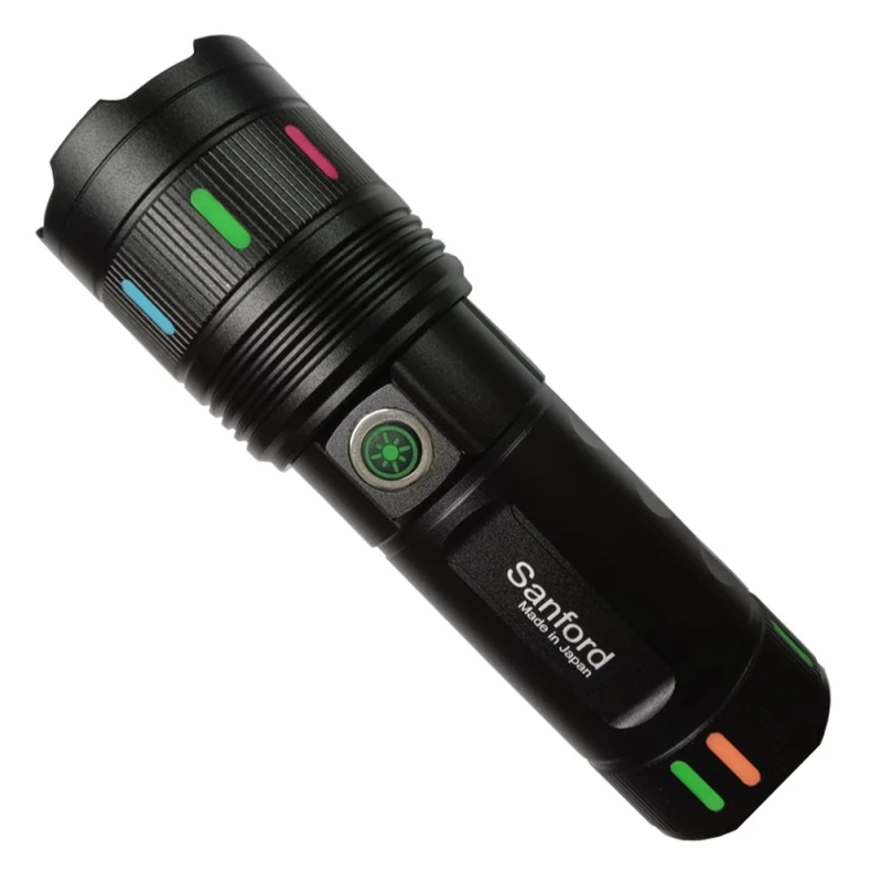 Sanford Super Bright Flashlight – White Laser LED Made in Japan 18650mAh Light