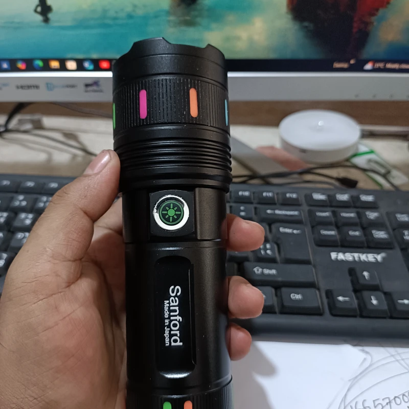 Sanford Super Bright Flashlight – White Laser LED Made in Japan 18650mAh Light - Image 3