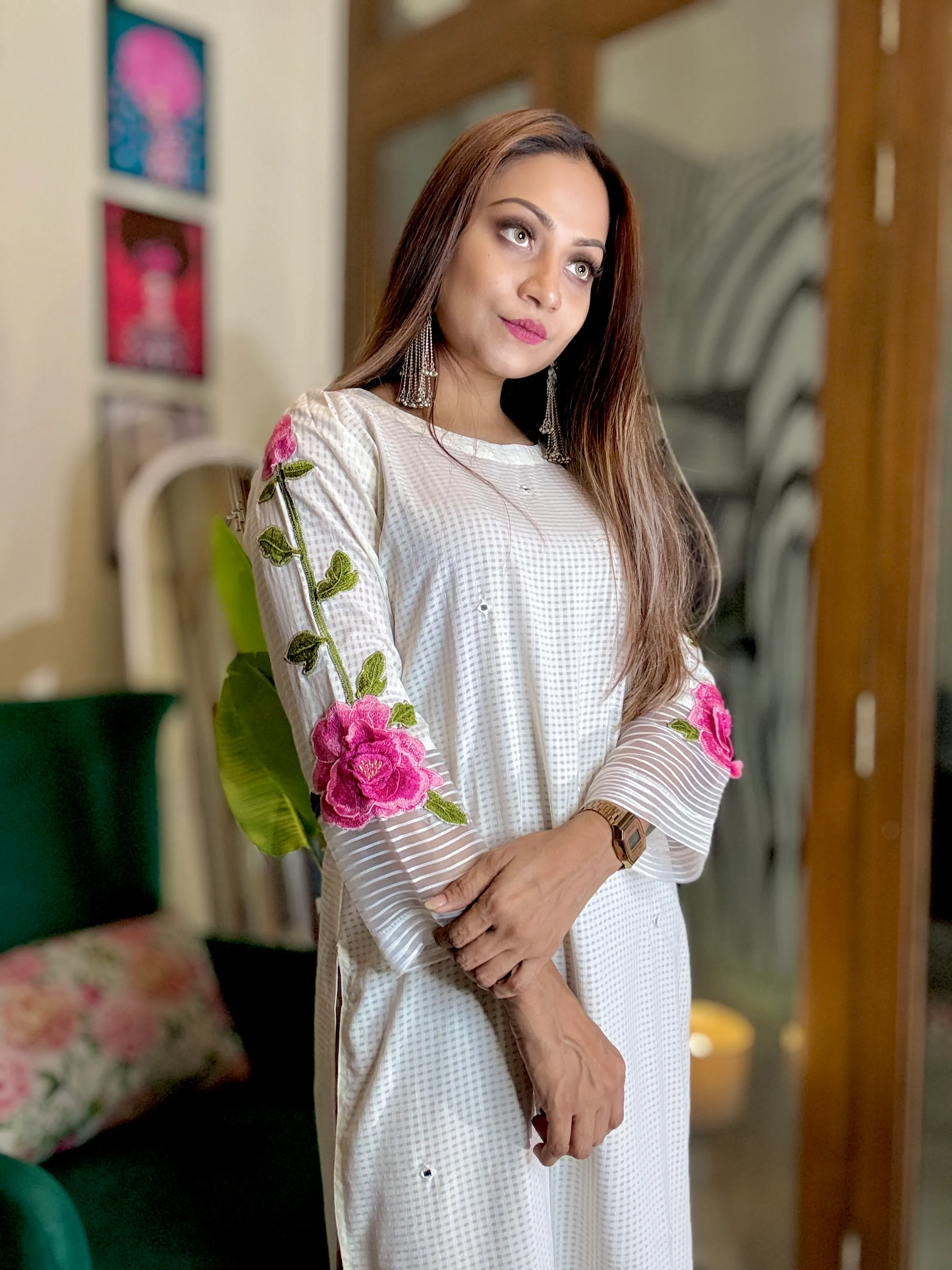 Mirron 3D Rose Kurti