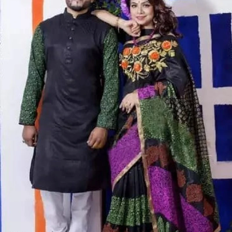 শাড়ি পাঞ্জাবি কাঁপল সেট (130)