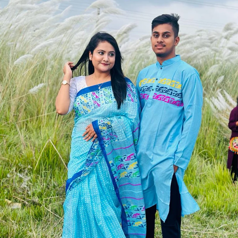 শাড়ি পাঞ্জাবি কাঁপল সেট (116)