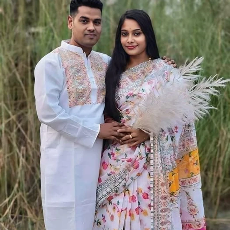শাড়ি পাঞ্জাবি কাঁপল সেট (113)