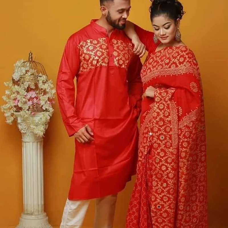 শাড়ি পাঞ্জাবি কাঁপল সেট (156)
